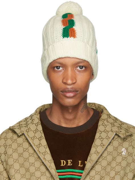 bonnet gucci homme blanc|gucci winter hats and scarves.